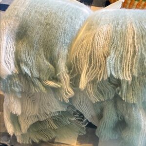 229 LOFT Light Blue/Teal Throw Blanket